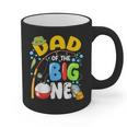 Dad Of The Big One Fishing Birthday Boy Family Party Graphic Print Coffee Mug