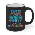 Dad Of The Birthday Boy Aquarium Sea Animals Matching Graphic Print Coffee Mug