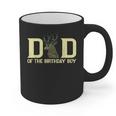 Dad Of The Birthday Boy Deer Hunter Camouflage Flag Graphic Print Coffee Mug
