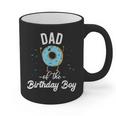 Dad Of The Birthday Boy Donut Theme Party Blue Father Graphic Print Coffee Mug Dad Of The Birthday Boy Donut Theme Party Blue Father Graphic Print Coffee Mug