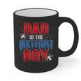 Dad Of The Birthday Boy Spider Web Birthday Party Matching Graphic Print Coffee Mug