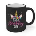 Dad Of The Birthday Girl Father Unicorn Birthday Small Graphic Print Coffee Mug