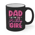 Dad Of The Birthday Girl Pink Bow Birthday Girl Family Graphic Print Coffee Mug