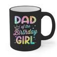 Dad Of The Birthday Girl Tie Dye Girl Bday Party Graphic Print Coffee Mug