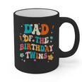 Dad Of The Birthday Twins Boys Girls Party Retro Bday Graphic Print Coffee Mug