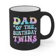 Dad Of The Birthday Twins Girls Kids Party Retro Bday Graphic Print Coffee Mug