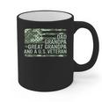 Dad Grandpa Great Grandpa Veteran Fathers Day Great Grandpa Graphic Print Coffee Mug