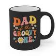 Dad Of The Groovy One 1st Birthday Pregnancy Announcement Graphic Print Coffee Mug