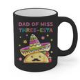 Dad Of Miss Three-Esta Mexican Fiesta 3rd Birthday Outfit Graphic Print Coffee Mug
