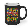 Dad And Mom Dada Birthday Boy Building Bricks Family Party Graphic Print Coffee Mug