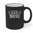 This Dad Rocks Rock n Roll Heavy Metal Fathers Day T-Shirt Graphic Print Coffee Mug
