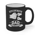 Dad Squared Fathers Day Dad Of Two Cool Daddy Of 2 Graphic Print Coffee Mug
