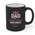 Dad Of The Sweet Sixteen Birthday Girl 16th Pink Crown Graphic Print Coffee Mug