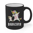Dadacorn Shirt Unicorn Dad And Baby Best Father Graphic Print Coffee Mug