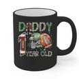 Daddy Of The 1 Year Old Football Lover 1st Birthday Boy Graphic Print Coffee Mug Daddy Of The 1 Year Old Football Lover 1st Birthday Boy Graphic Print Coffee Mug