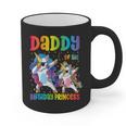 Daddy Of The Birthday Girl Dabbing Princess Unicorn Dad Graphic Print Coffee Mug