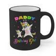 Daddy Of The Birthday Girl Dabbing Unicorn Princess And Dad Graphic Print Coffee Mug