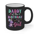 Daddy Of The Birthday For Girl Dinosaur T-Rex Party Family Graphic Print Coffee Mug