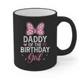 Daddy Of The Birthday Girl Pink Bow Birthday Family Matching Graphic Print Coffee Mug