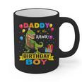 Daddy Dinosaur Shirt Cute Birthday Boy Family Apparel Graphic Print Coffee Mug