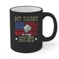 My Daddy Is My Hero Military Dad American Flag Army Proud Ar Graphic Print Coffee Mug