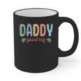 Daddy Saurus Dad Dinosaur Three Rex Birthday Boy Girl Family Graphic Print Coffee Mug