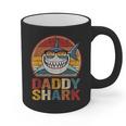 Daddy Shark Retro Shark Shirt Pajamas For Dad Dad Graphic Print Coffee Mug