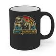 Daddysaurus Rex Dinosaur Daddy Saurus Rex Family Matching Graphic Print Coffee Mug