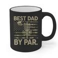 Disc Golf Frisbee Best Dad Par Camo US Flag Golfer Graphic Print Coffee Mug