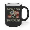 Doodle Dad Goldendoodle Regular Dad But Cooler American Flag Graphic Print Coffee Mug