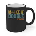 Make It A Double Twin Dad New Dad Expecting Twins Graphic Print Coffee Mug