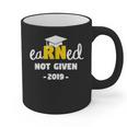 Earned Not Given Shirt RN Nurses Graduation 2019 Her Graphic Print Coffee Mug