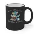 Easily Distracted By Dragons And Books Introvert Shirt Graphic Print Coffee Mug Easily Distracted By Dragons And Books Introvert Shirt Graphic Print Coffee Mug