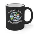Elder Millennials Embracing 90s CDs Nostalgia Vibes Graphic Print Coffee Mug Elder Millennials Embracing 90s CDs Nostalgia Vibes Graphic Print Coffee Mug