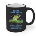 Enjoy Adulthood Comes With Bills Nostalgia Regret Graphic Print Coffee Mug