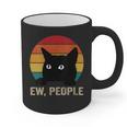 Ew People Introvert Cat Lover Cat Lady Vintage Graphic Print Coffee Mug