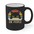 Ew People Retro Cat Vintage Anti-Social Introvert Graphic Print Coffee Mug Ew People Retro Cat Vintage Anti-Social Introvert Graphic Print Coffee Mug