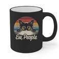 Ew People Retro Cat Vintage Anti Social Introvert Graphic Print Coffee Mug Ew People Retro Cat Vintage Anti Social Introvert Graphic Print Coffee Mug