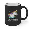 Ew People Unicorn Lover Introvert Rainbow Unicorn Graphic Print Coffee Mug