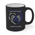 Faith Hope Love In Memory Of Cousin Colon Cancer Awareness Graphic Print Coffee Mug