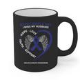 Faith Hope Love In Memory Of Husband Colon Cancer Awareness Graphic Print Coffee Mug
