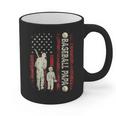 Father's Day Baseball Papa USA Flag Dad Men Baseball Graphic Print Coffee Mug