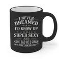 Fathers Day Shirt From Daughter Dad Of 2 Girls Fathers Day Graphic Print Coffee Mug