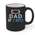 Father's Day Tee Dad Of 2 Boys Man Idea Graphic Print Coffee Mug