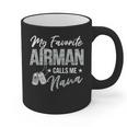 My Favorite Airman Calls Me Nana US Air Force Graduation Graphic Print Coffee Mug