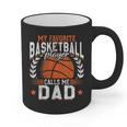 My Favorite Basketball Player Calls Me Dad Basketball Graphic Print Coffee Mug