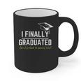 I Finally Graduated Back To Gaming Gamer Graduation Graphic Print Coffee Mug