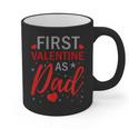 My First Valentine As Dad 2025 For a Proud New Father Graphic Print Coffee Mug My First Valentine As Dad 2025 For a Proud New Father Graphic Print Coffee Mug