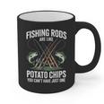 Fishing Rods Are Like Potato Chips Dad Fisherman Graphic Print Coffee Mug