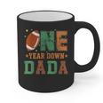 Football 1st Year One Down Dada Birthday For Dad Daddy Graphic Print Coffee Mug